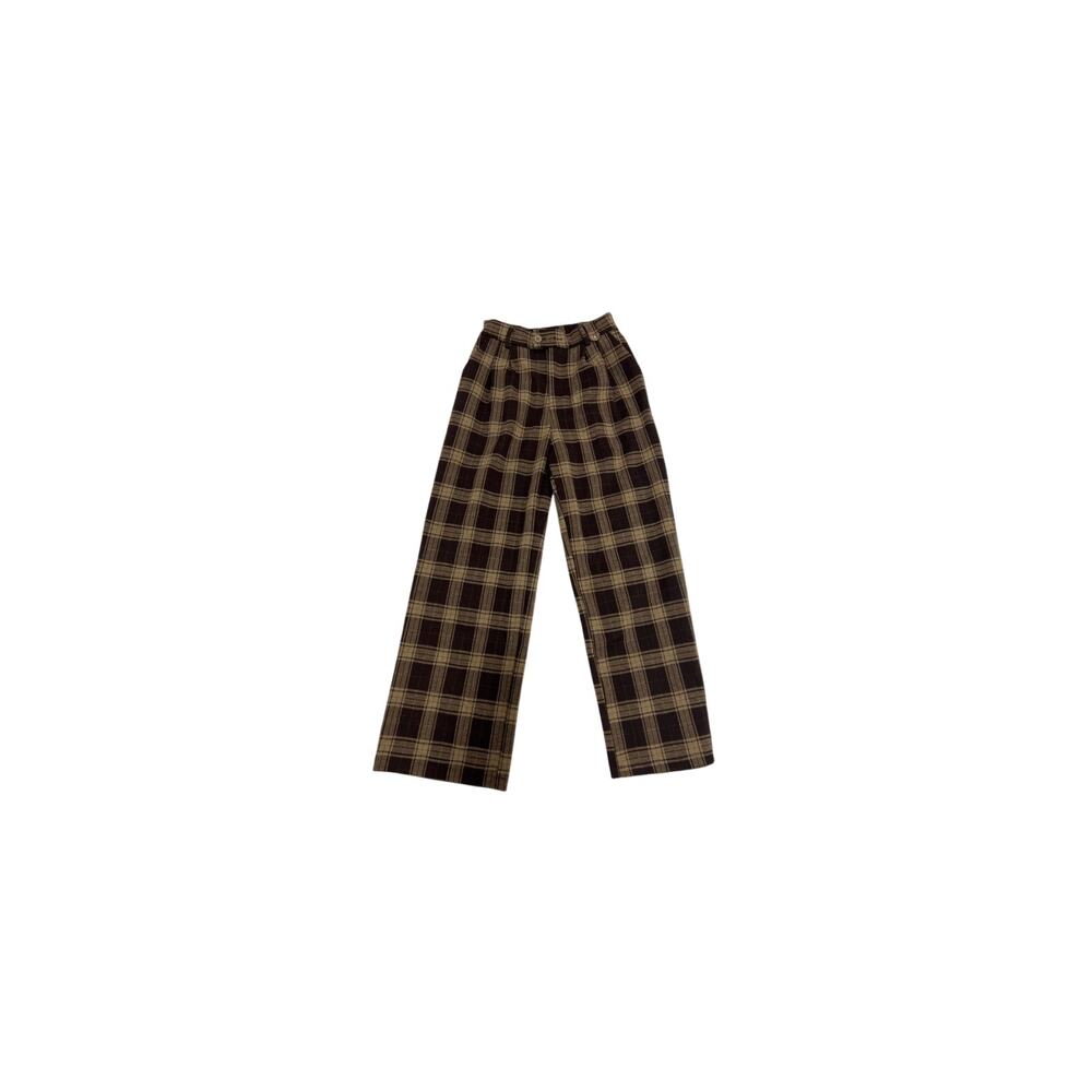 Brown plain pants size S
